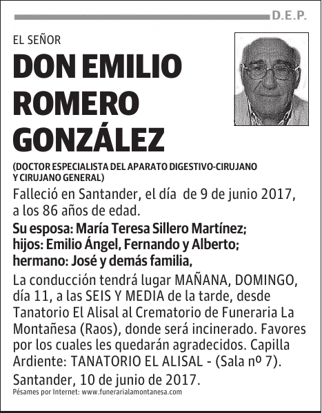 DON EMILIO ROMERO GONZÁLEZ