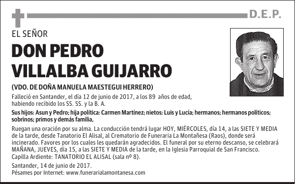 DON PEDRO VILLALBA GUIJARRO