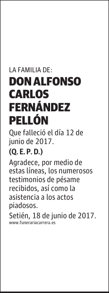 DON ALFONSO CARLOS FERNÁNDEZ PELLÓN
