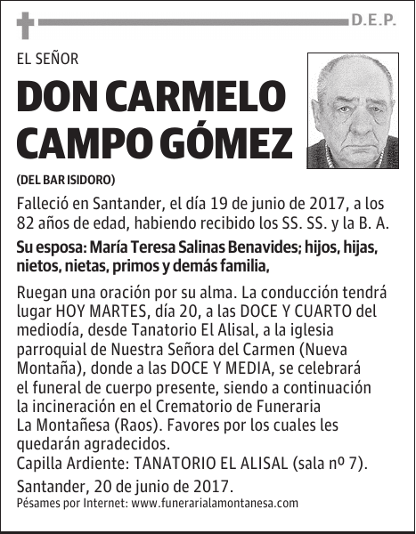 DON CARMELO CAMPO GÓMEZ