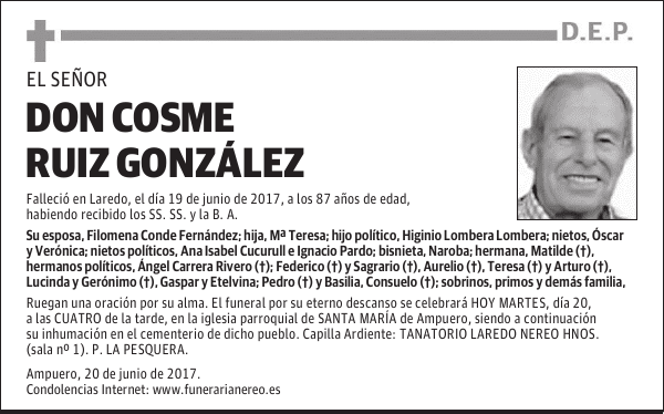 DON COSME RUIZ GONZÁLEZ