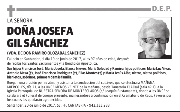 DOÑA JOSEFA GIL SÁNCHEZ