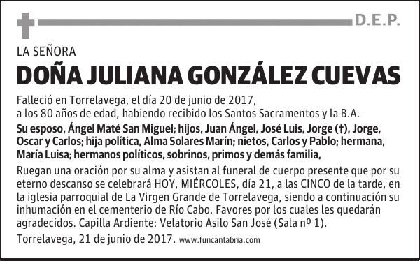 Doña Juliana González Cuevas