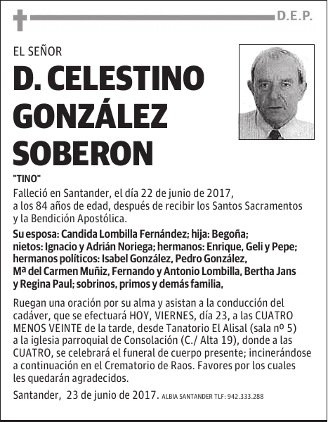 DON CELESTINO GONZÁLEZ SOBERON