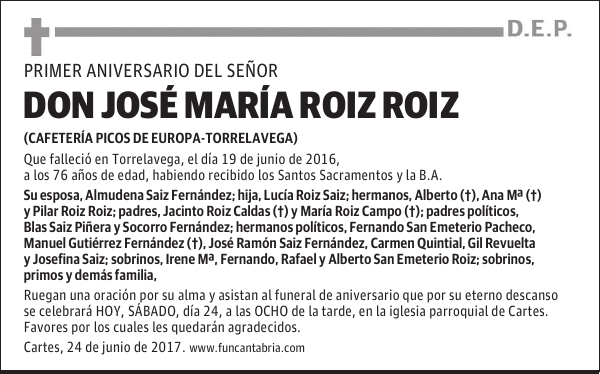 Don José María Roiz Roiz