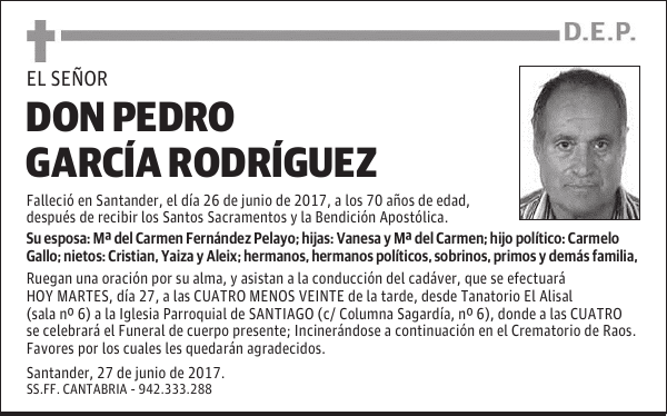 DON PEDRO GARCÍA RODRÍGUEZ