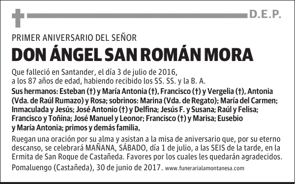 DON ÁNGEL SAN ROMÁN MORA