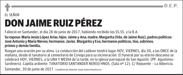DON JAIME RUIZ PEREZ