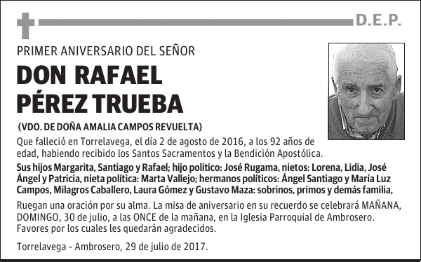 DON RAFAEL PÉREZ TRUEBA