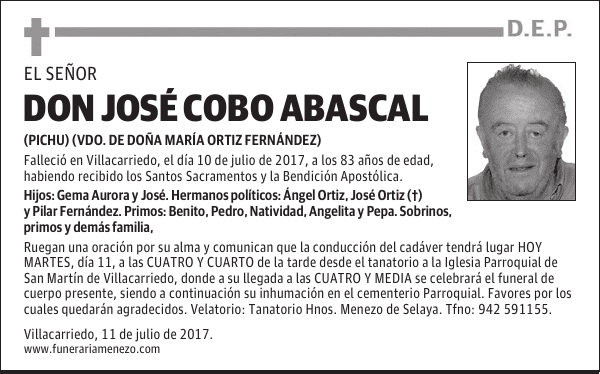 DON JOSÉ COBO ABASCAL