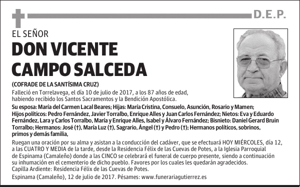 DON VICENTE CAMPO SALCEDA