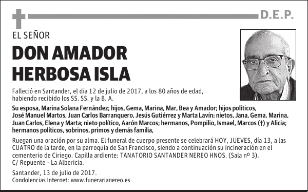 DON AMADOR HERBOSA ISLA