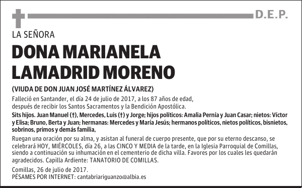 DONA MARIANELA LAMADRID MORENO