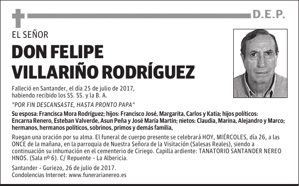 DON FELIPE VILLARIÑO RODRÍGUEZ