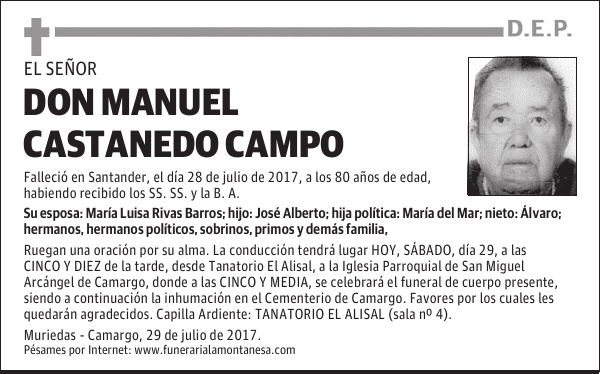 DON MANUEL CASTANEDO CAMPO
