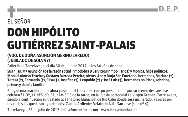 Don Hipólito Gutiérrez Saint-Palais