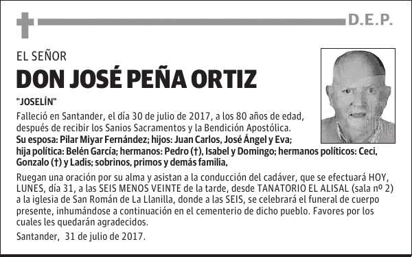 DON JOSÉ PEÑA ORTIZ