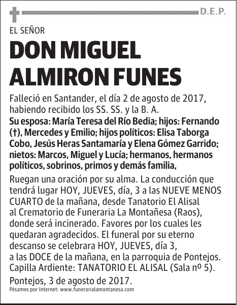 DON MIGUEL ALMIRON FUNES