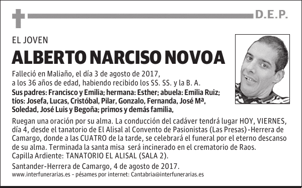 ALBERTO NARCISO NOVOA
