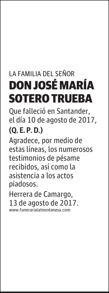 DON JOSÉ MARÍA SOTERO TRUEBA