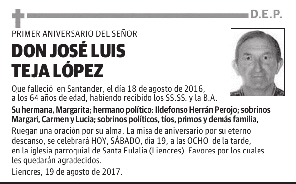 DON JOSÉ LUIS TEJA LÓPEZ