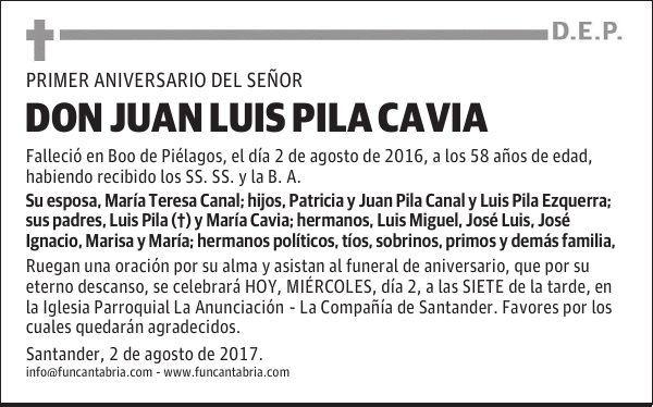 Don Juan Luis Pila Cavia