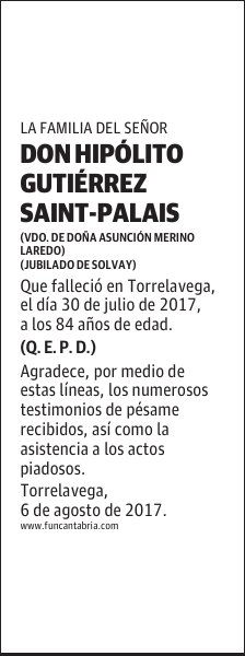 DON HIPÓLITO GUTIÉRREZ SAINT-PALAIS
