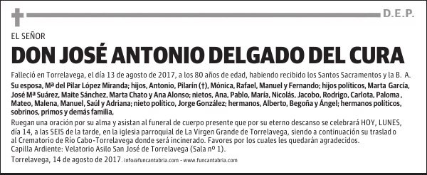 Don José Antonio Delgado del Cura