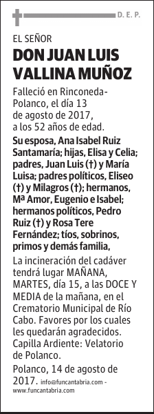 Don Juan Luis Vallina Muñoz