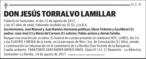 DON JESUS TORRALVO LAMILLAR