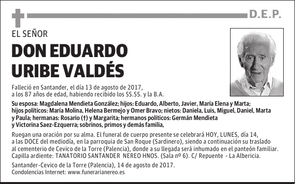 DON EDUARDO URIBE VALDÉS
