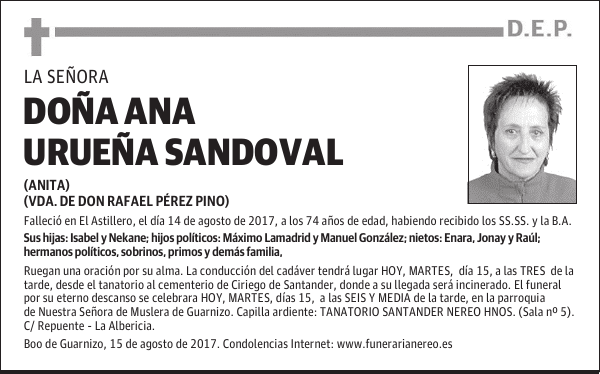 DOÑA ANA URUEÑA SANDOVAL