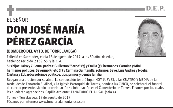 DON JOSÉ MARÍA PÉREZ GARCÍA