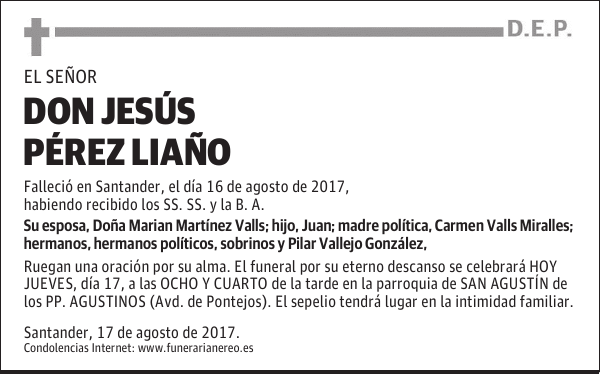 DON JESÚS PÉREZ LIAÑO