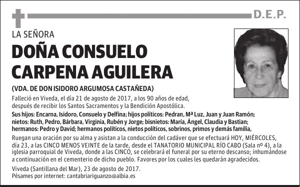 DONA CONSUELO CARPENA AGUILERA