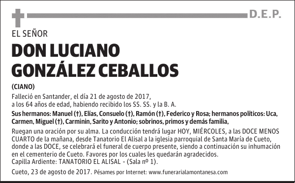 DON LUCIANO GONZÁLEZ CEBALLOS