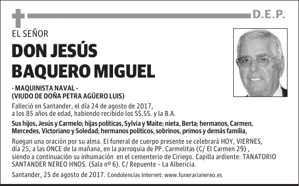 DON JESÚS BAQUERO MIGUEL