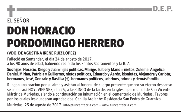 Don Horacio Pordomingo Herrero