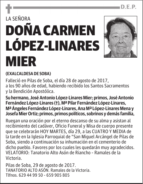 DOÑA CARMEN LÓPEZ-LINARES MIER