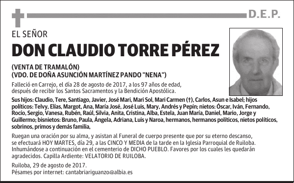 DON CLAUDIO TORRE PÉREZ