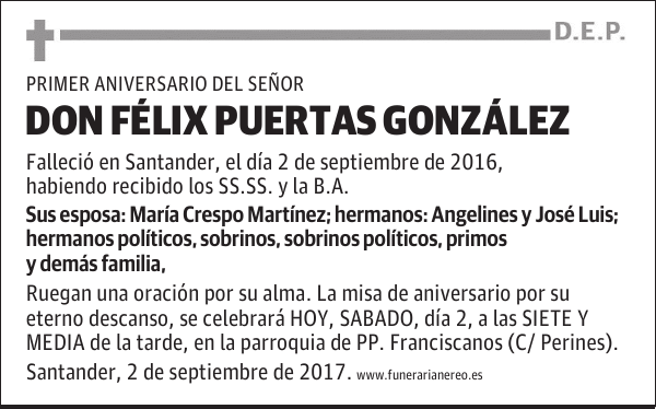 DON FELIX PUERTAS GONZALEZ