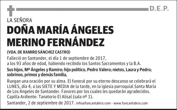 Doña Ma Ángeles Merino Fernández