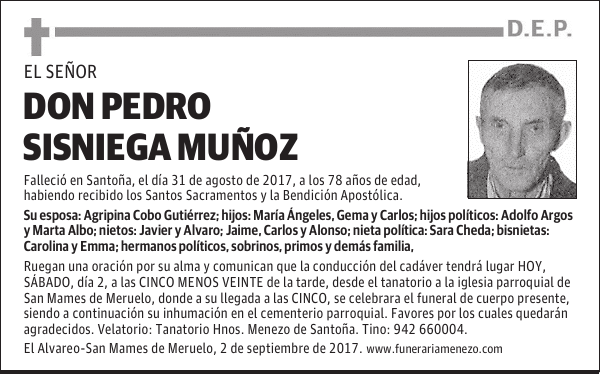 Don Pedro Sisniega Muñoz