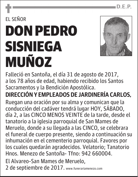 Don Pedro Sisniega Muñoz