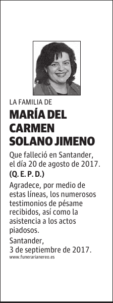 MARIA DEL CARMEN SOLANO JIMENO