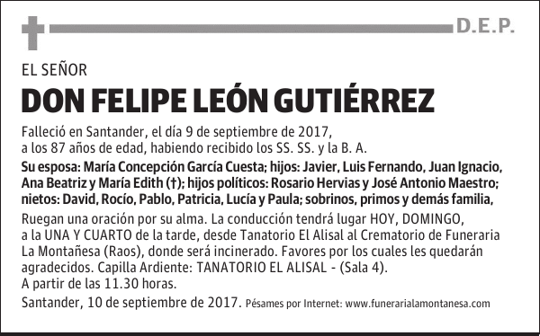 DON FELIPE LEÓN GUTIÉRREZ