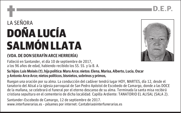 Dª LUCIA SALMON LLATA