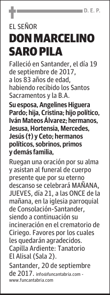 Don Marcelino Saro Pila