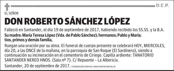 DON ROBERTO SÁNCHEZ LÓPEZ