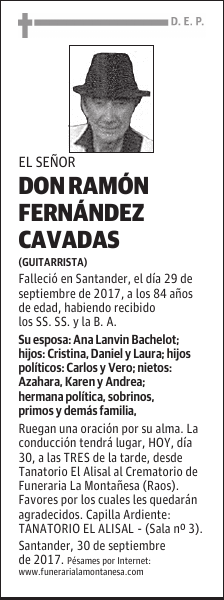DON RAMON FERNANDEZ CAVADAS